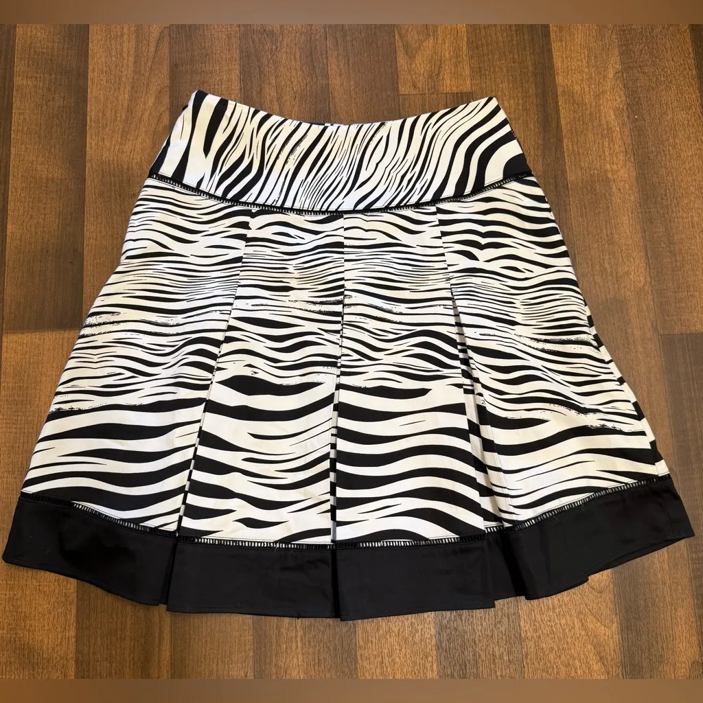 Worthington Black and White A-Line Mini Skirt Cocktail - Image 3