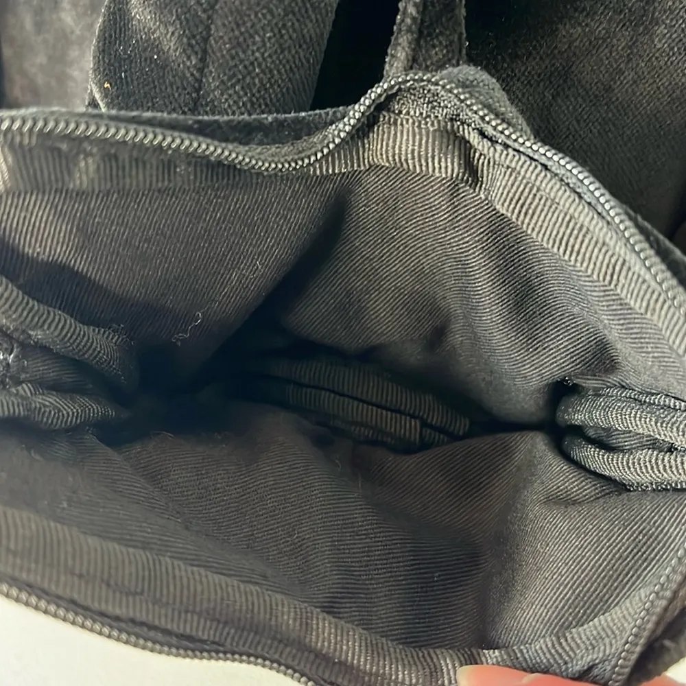 See by Chloe Black Velvet Handbag‎ with Butterfly Bag Charm / Coin Purse EUC - Image 8