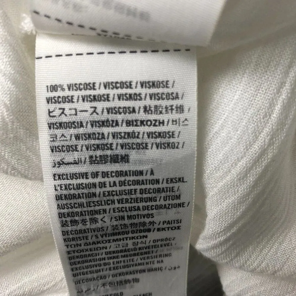 Hollister Embroidered Floral Peasant Womens Top XS Gauzy Fairy Chic Beach Flowy - Image 9