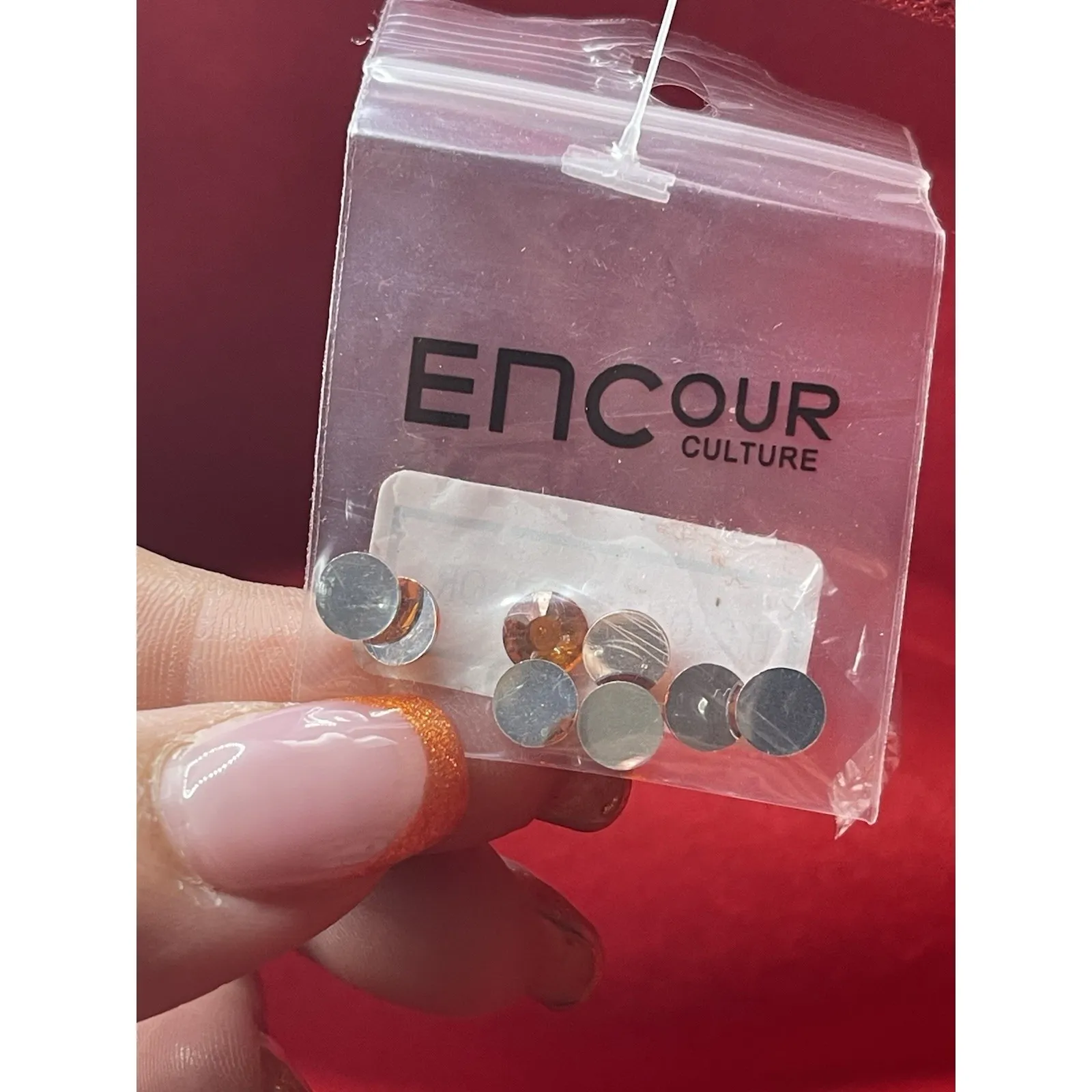 Full Rhinestone Adjustable Flat Top Orange Fedora Hat Bling Rhinestone - Image 5