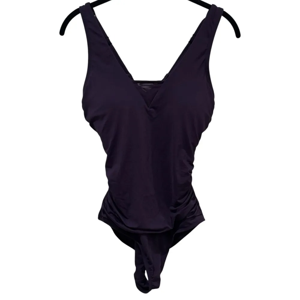 Land’s End Tummy Ruched UPF Crossback Swimsuit Coastal Resort Vacation Size S - Image 3