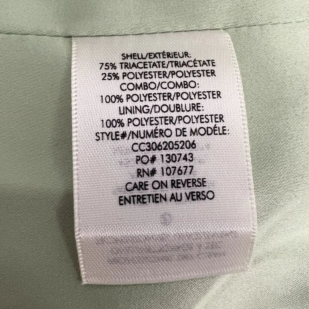 Alice + Olivia Denny Satin Single Breasted Boyfriend Blazer Green Tea Size 6 New - Image 15