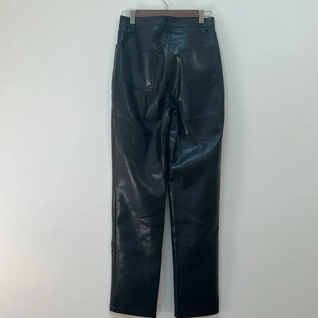 Aritzia Wilfred Melina‎ high rise straight black vegan leather pant Size 6 - Image 3