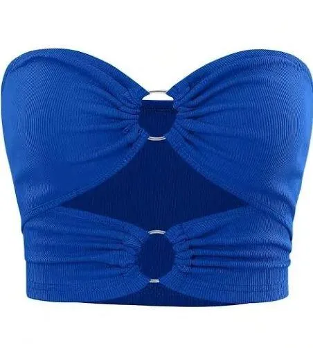 Illa Illa Blue Ring Tube Top - Image 4