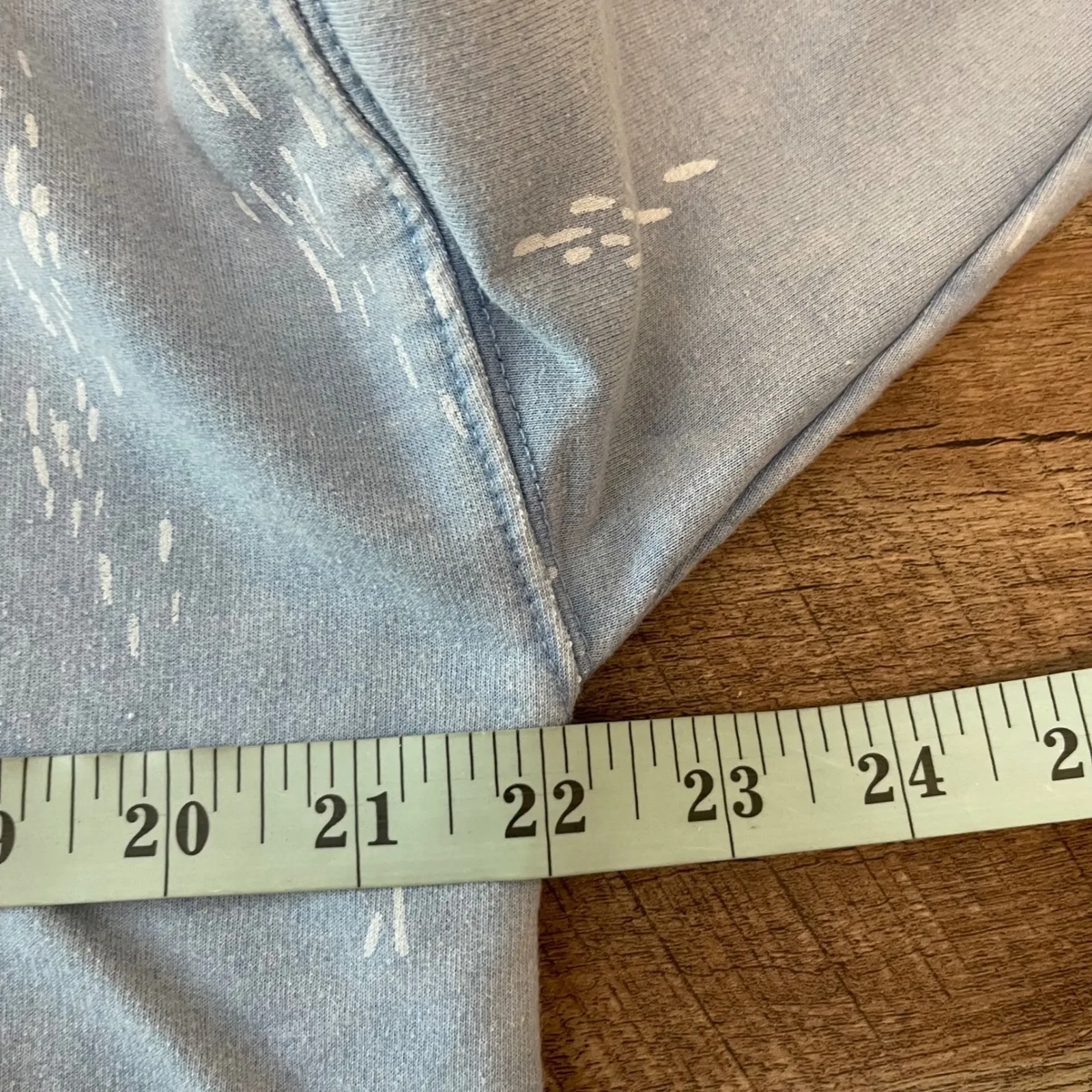 Thread Supply Blue Denim Splash Print Pullover Sweatshirt Women's Size‎ S - Image 6