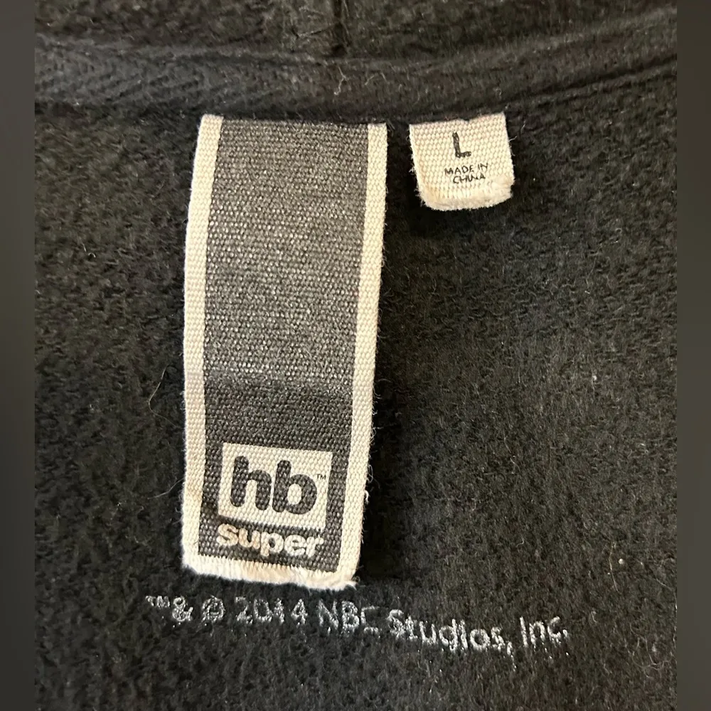 Hoodie Buddy The Tonight Show with Jimmy Fallon Zip Hoodie with Earbuds Large Black - Image 8