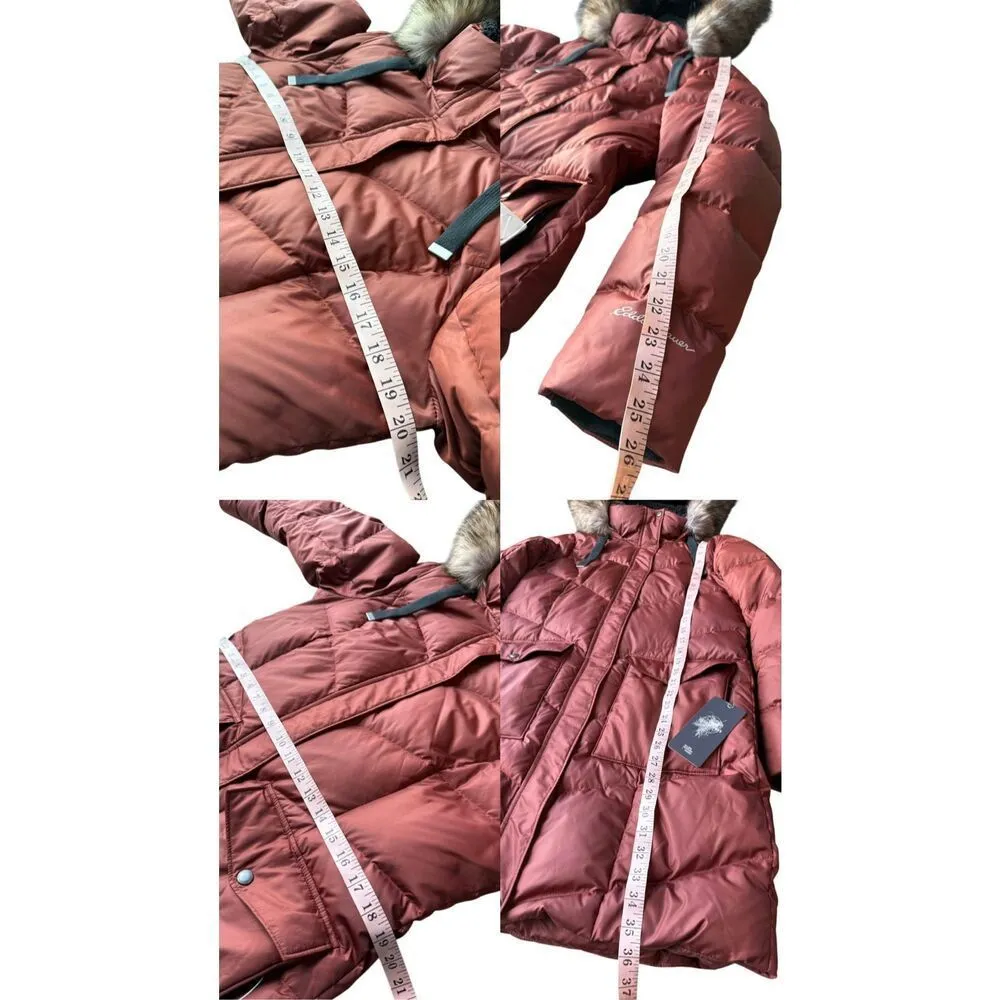 Eddie Bauer Women's Lodge Cascadian Down Parka In Burnt Orange Size M - Image 10
