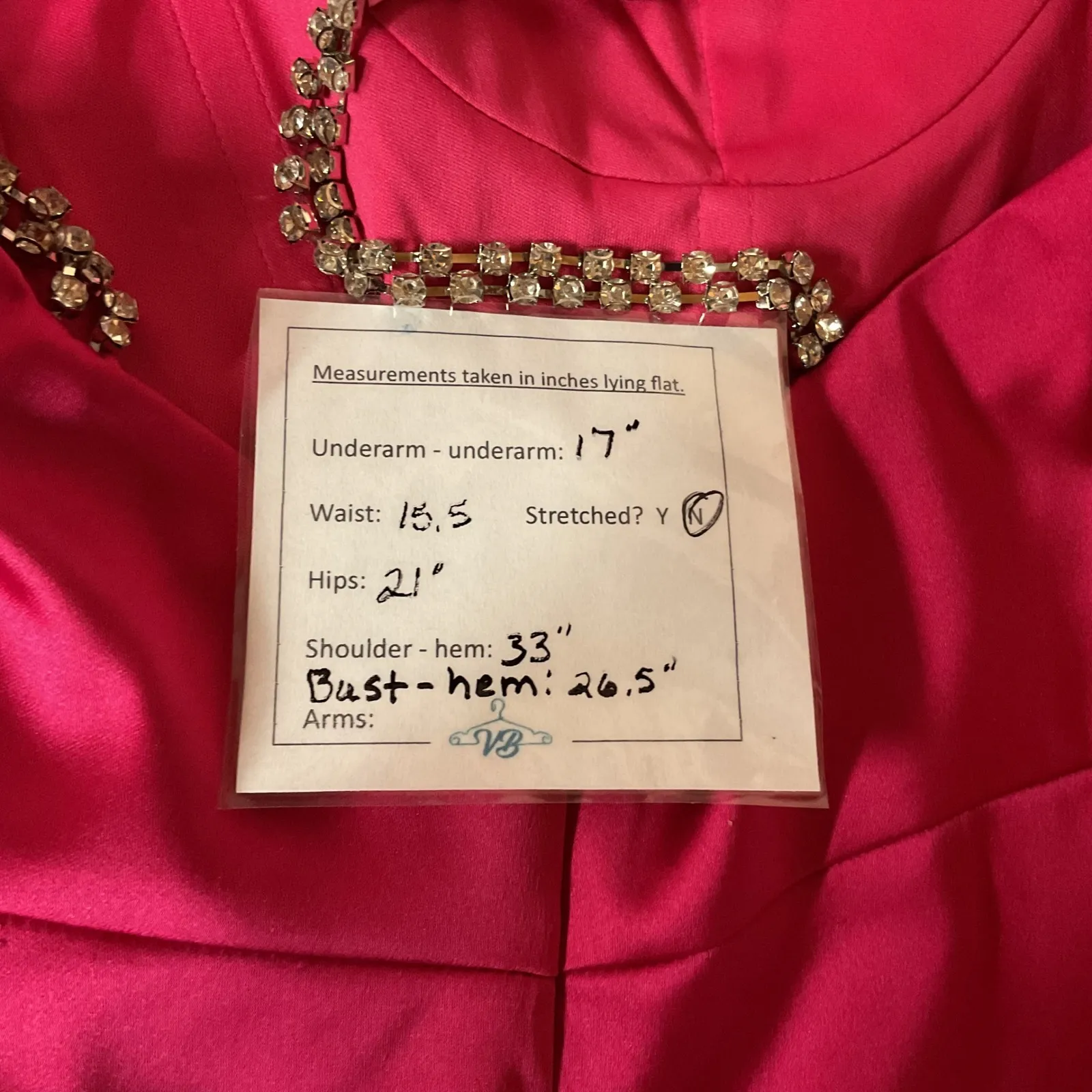 Ieena For Mac Duggal Rhinestone Strap Satin Lined Back Slit Mini Dress Sz 8 NWT Pink - Image 9