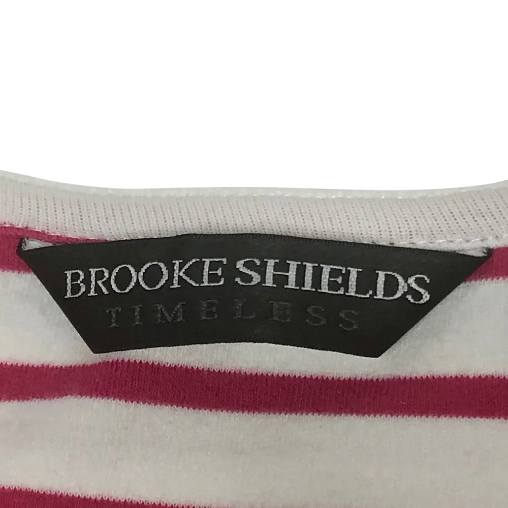 Brooke Shields Timeless Short Sleeve Striped Square Neck - Image 8