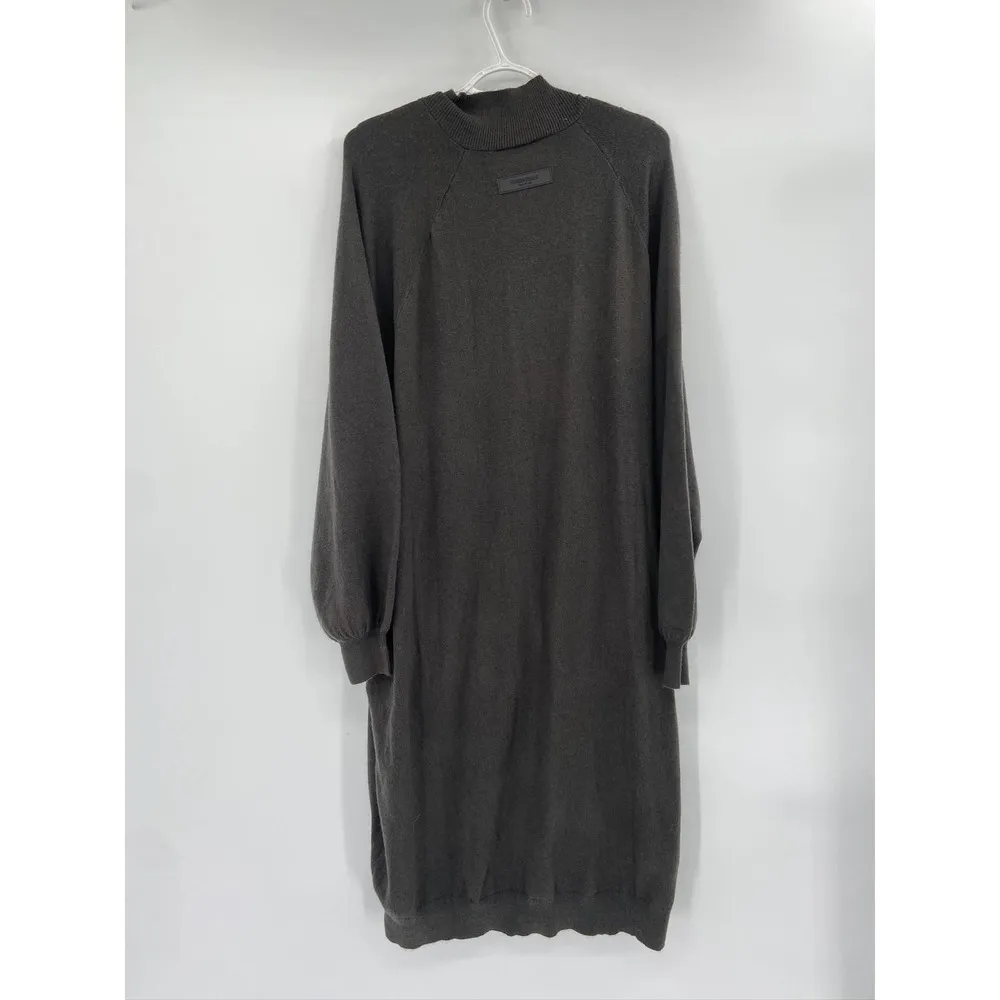 Essentials Fear of God Charcoal Wool Blend Zip Up Cardigan Jacket Size XL - Image 9