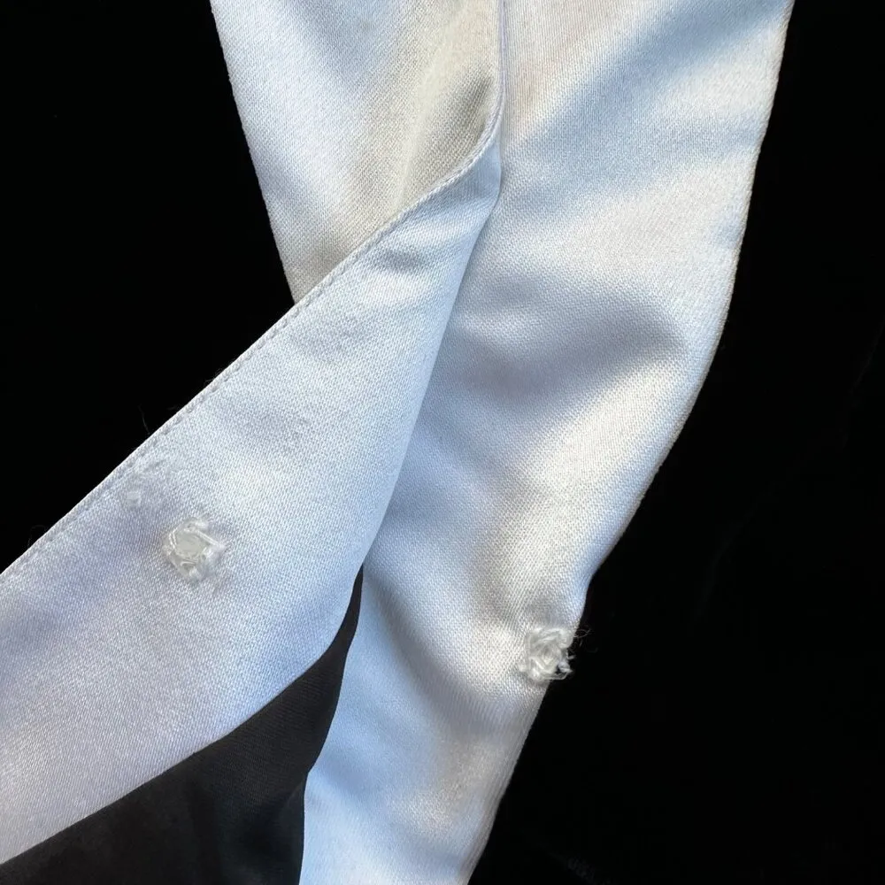 Nah Nah by Jonathan Tait Velvet Structured Tuxedo Style Jacket Faux Pearl Button White Size M - Image 7