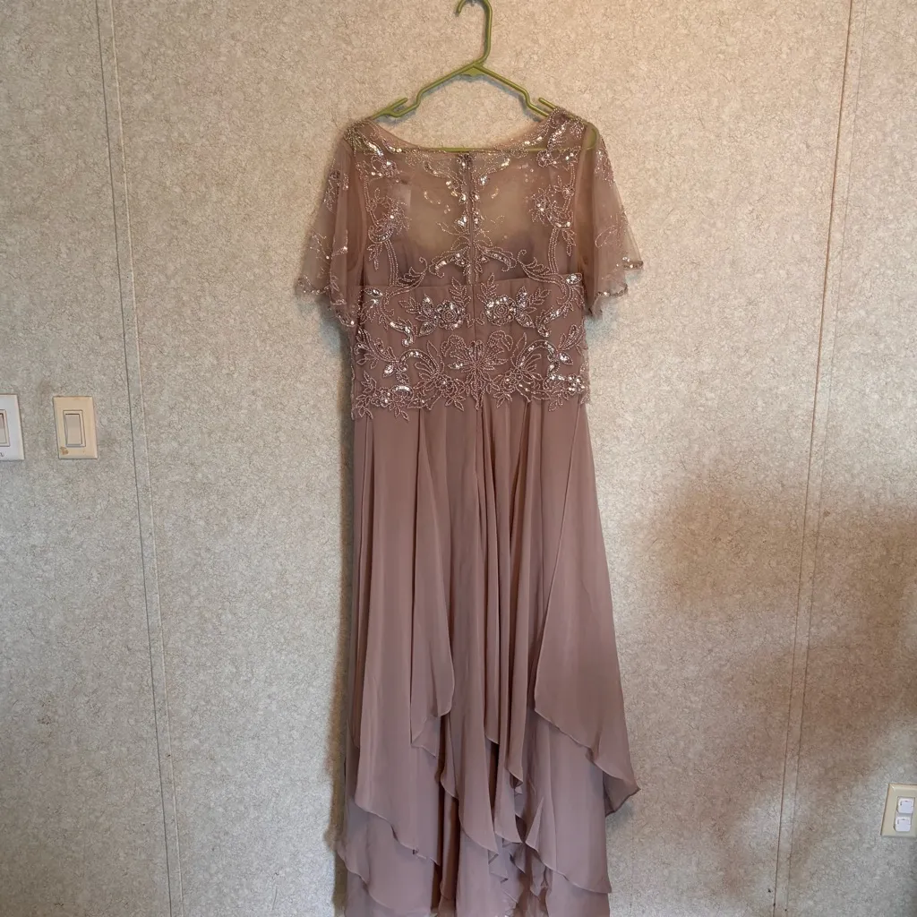 Xscape Mauve High Low Dress - Image 9