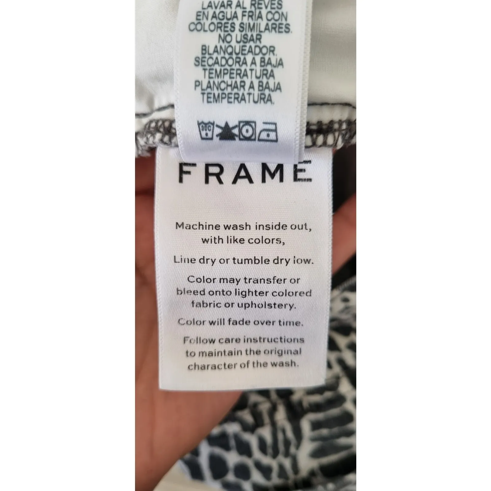 Frame Le High Skinny Abstract Animal Print Jeans Women's Size 28 - Image 9