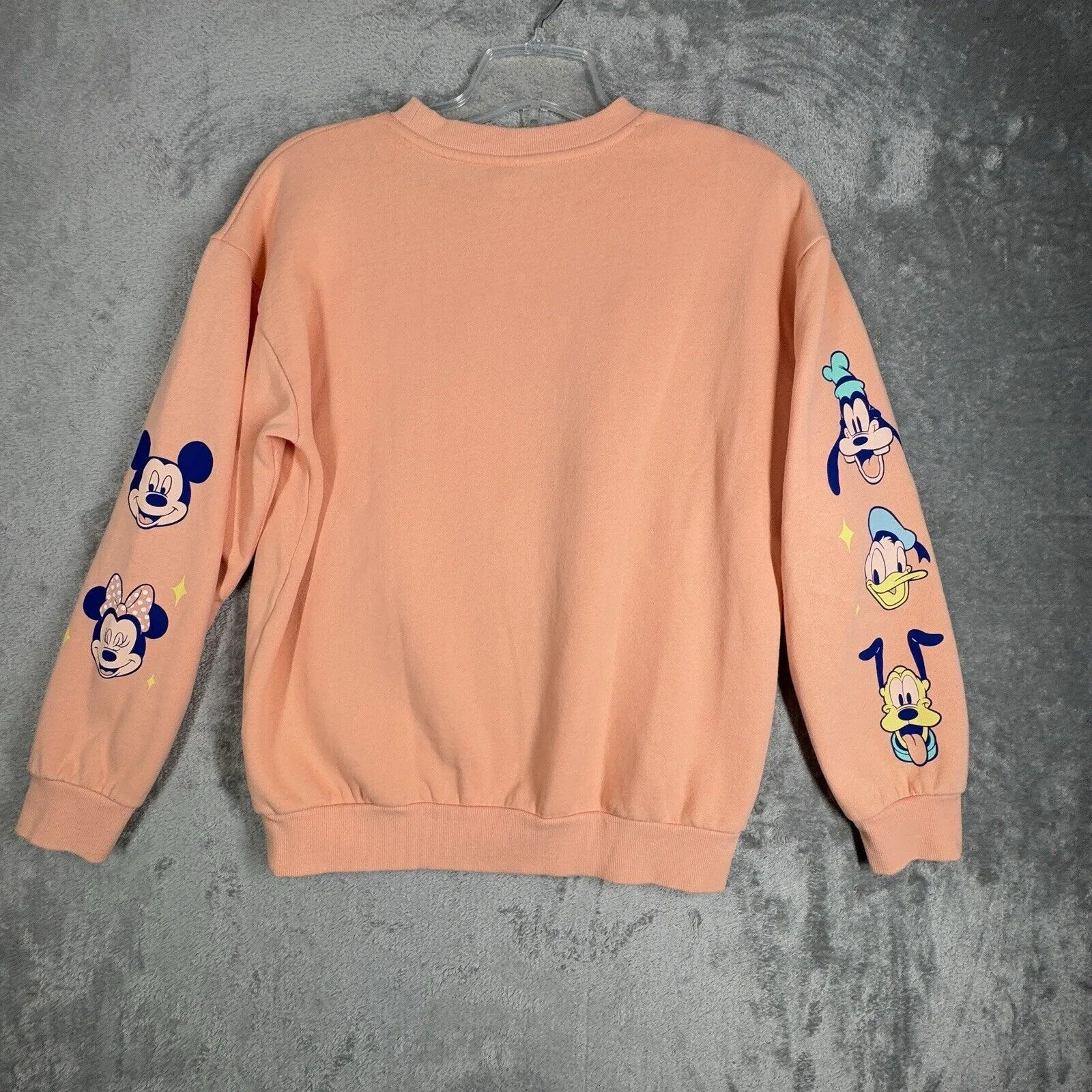 Mickey & Co Shirt Womens Medium Orange Graphic Sweatshirt Mickey Mouse Vacation - Image 3