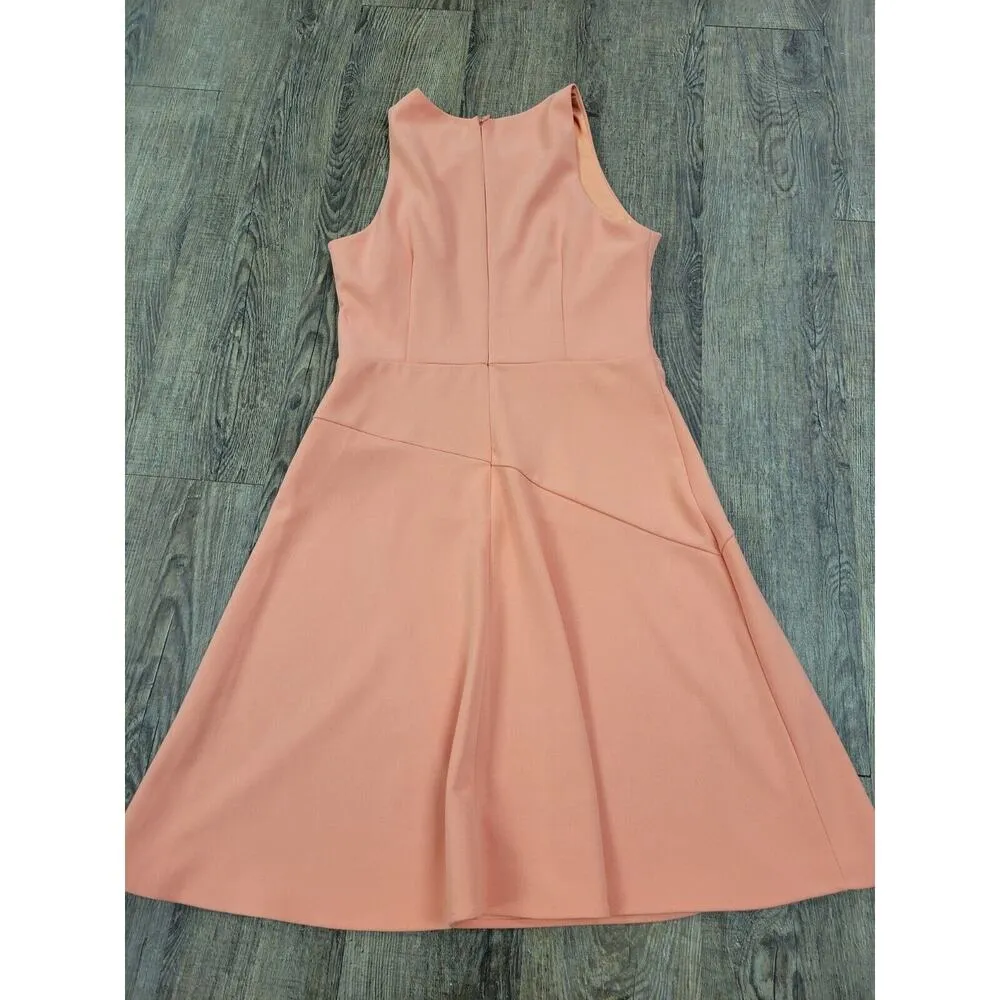 Betsey Johnson Faux Wrap Coral A-Line Dress Dreamsicle Orange Sleeveless Size 4 - Image 4