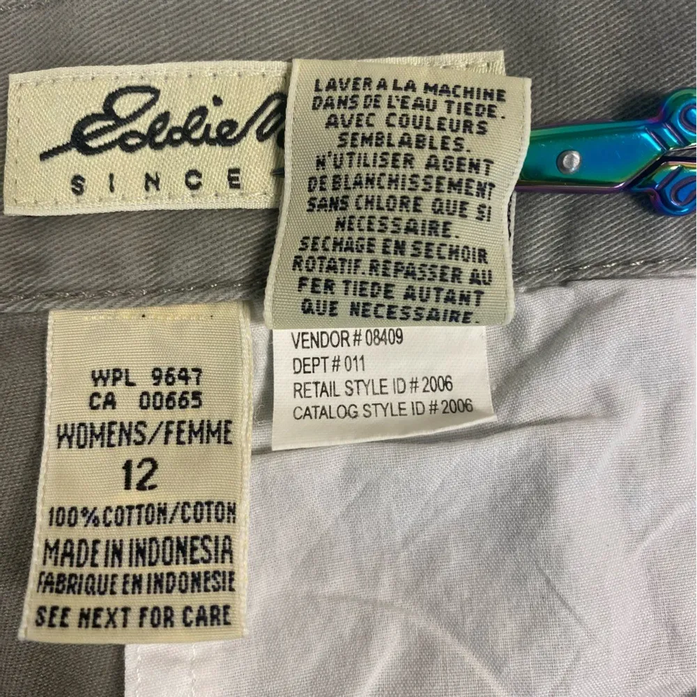 Eddie Bauer‎ Walking Chino Shorts Size 12 Olive Green - Image 9