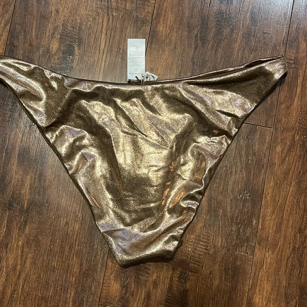 Good American mocha foil bikini bottom - Image 5