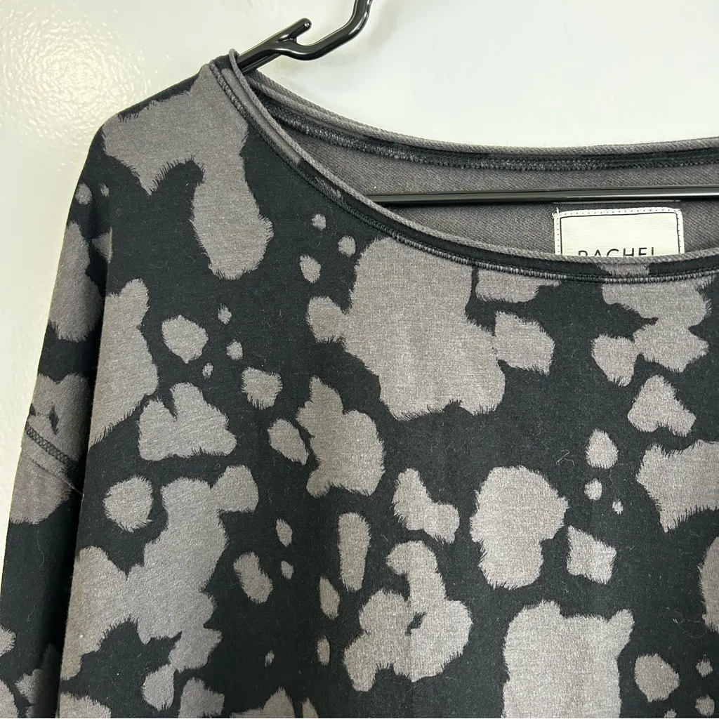 Rachel Hollis Black/Grey Made for More Acid/Stonewash Crewneck Sweatshirt Medium Black - Image 3