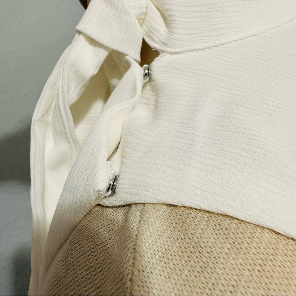 Gilli Women Elegant White Sleeveless Round Neck Lined Business Casual Top Size L - Image 14