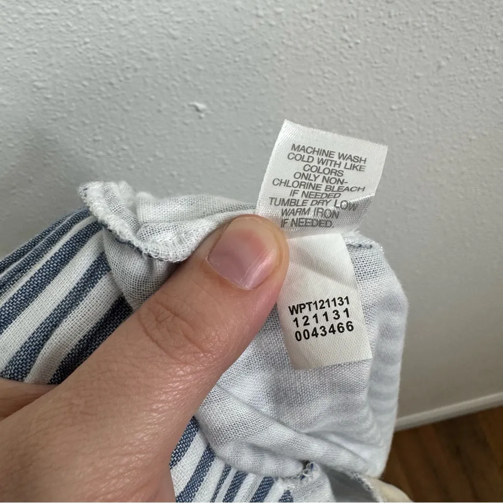 J. Jill 100% Cotton Striped Pull On Shorts Size Xlarge Blue - Image 5