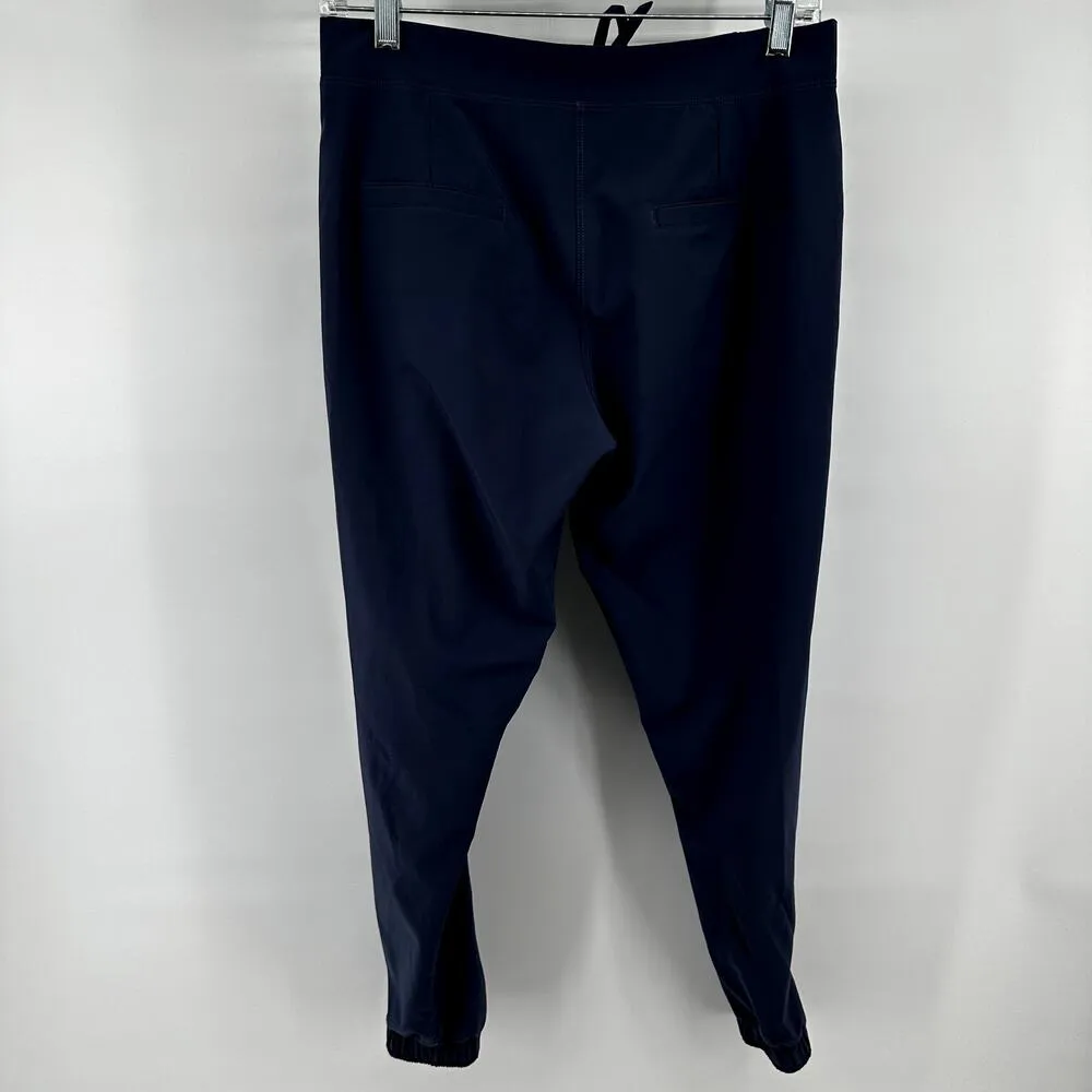 Albion Jetsetter Everywhere Jogger Pants Drawstring Gold Zipper Hem Indigo XS - Image 6