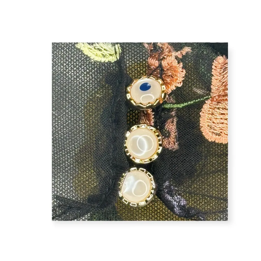 new Mew Mews ❀ Saige Mesh Embroidery Flower Open Back Mini Dress ❀ Black ❀ Large - Image 12