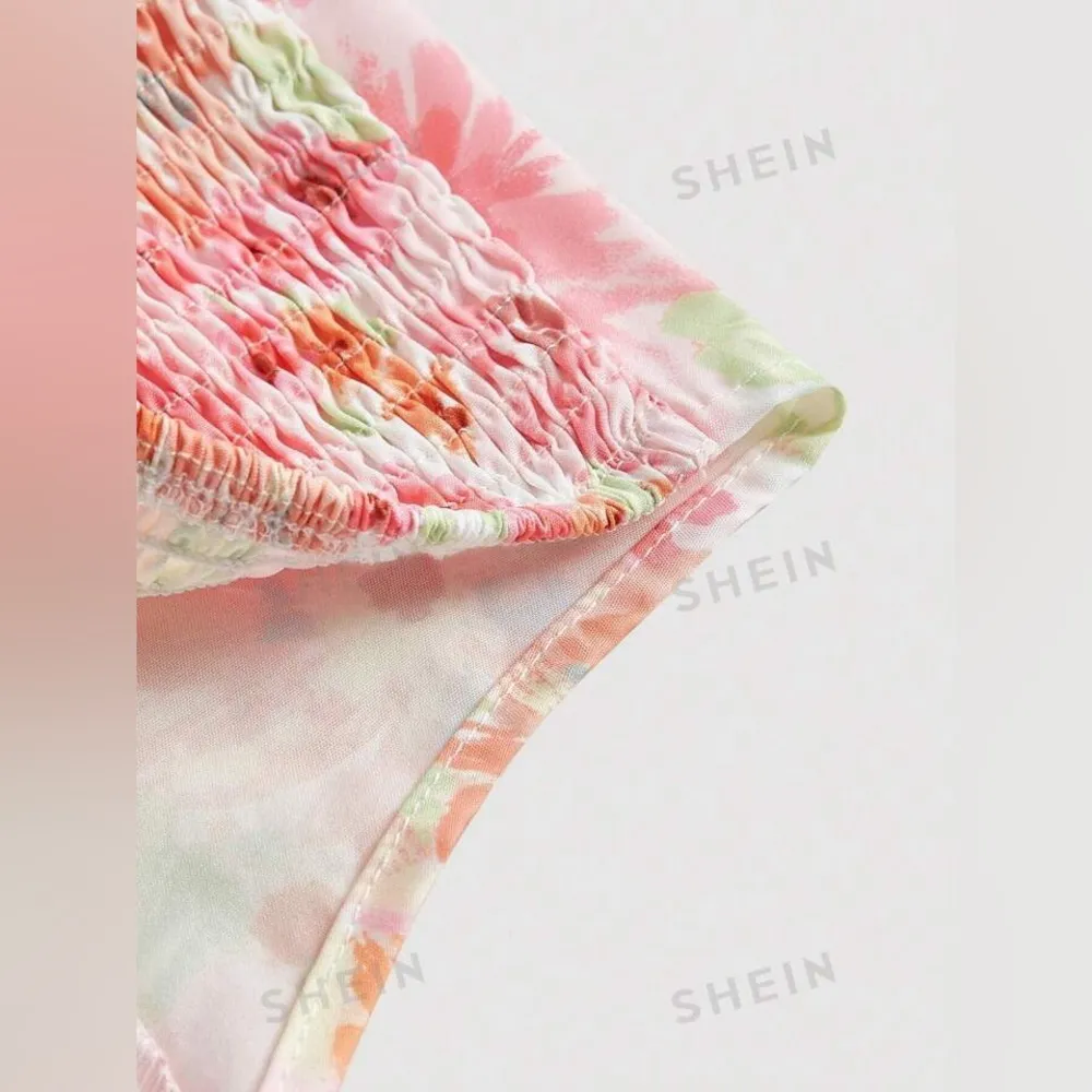 SHEIN X Shawty Bae Floral Print Tie Shoulder Cami Top - Image 8