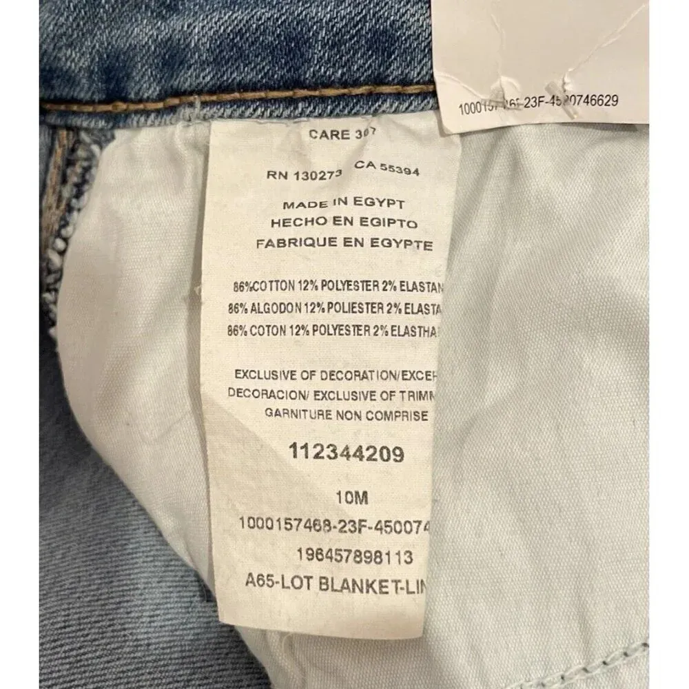 Lee Size 10M Mid Rise Essential Indigo Knee Length Denim Skirt Cargo Stretch NEW - Image 3