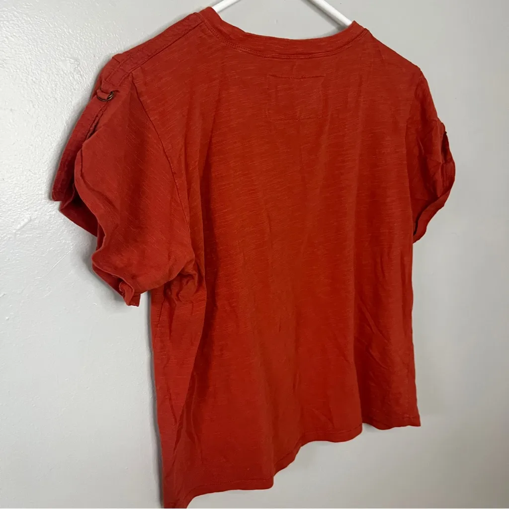 Anthropologie Rust Short Sleeve Top - Image 4