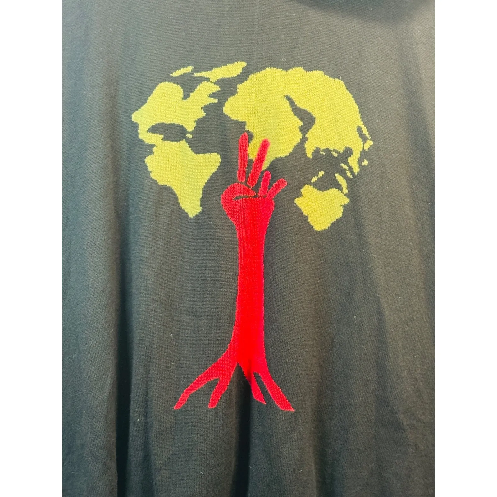 Da Nang Surplus M wool cashmere alpaca blend poncho cozy oversized boho art - Image 8