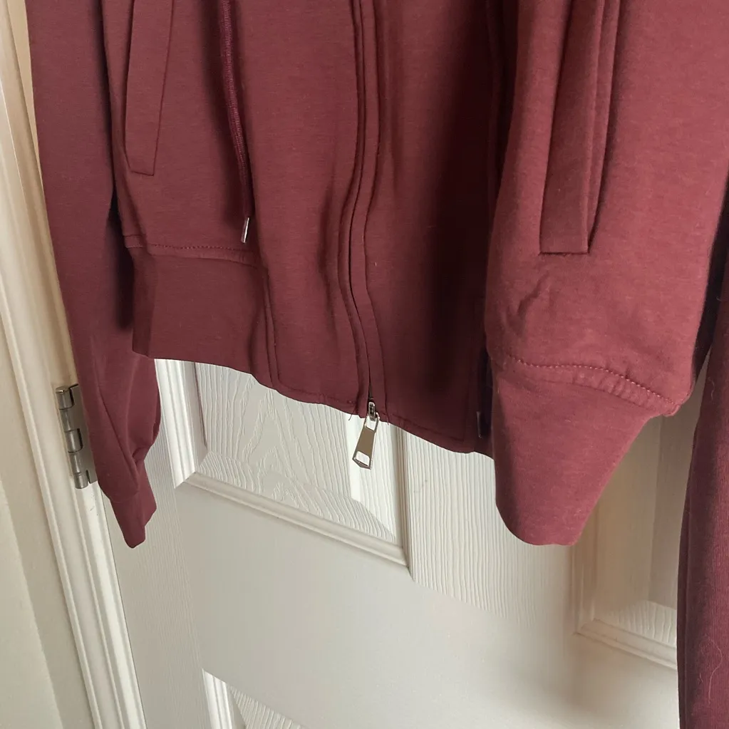Woman’s Burgundy Hoodie and Skirt Set Size small Red - Image 6