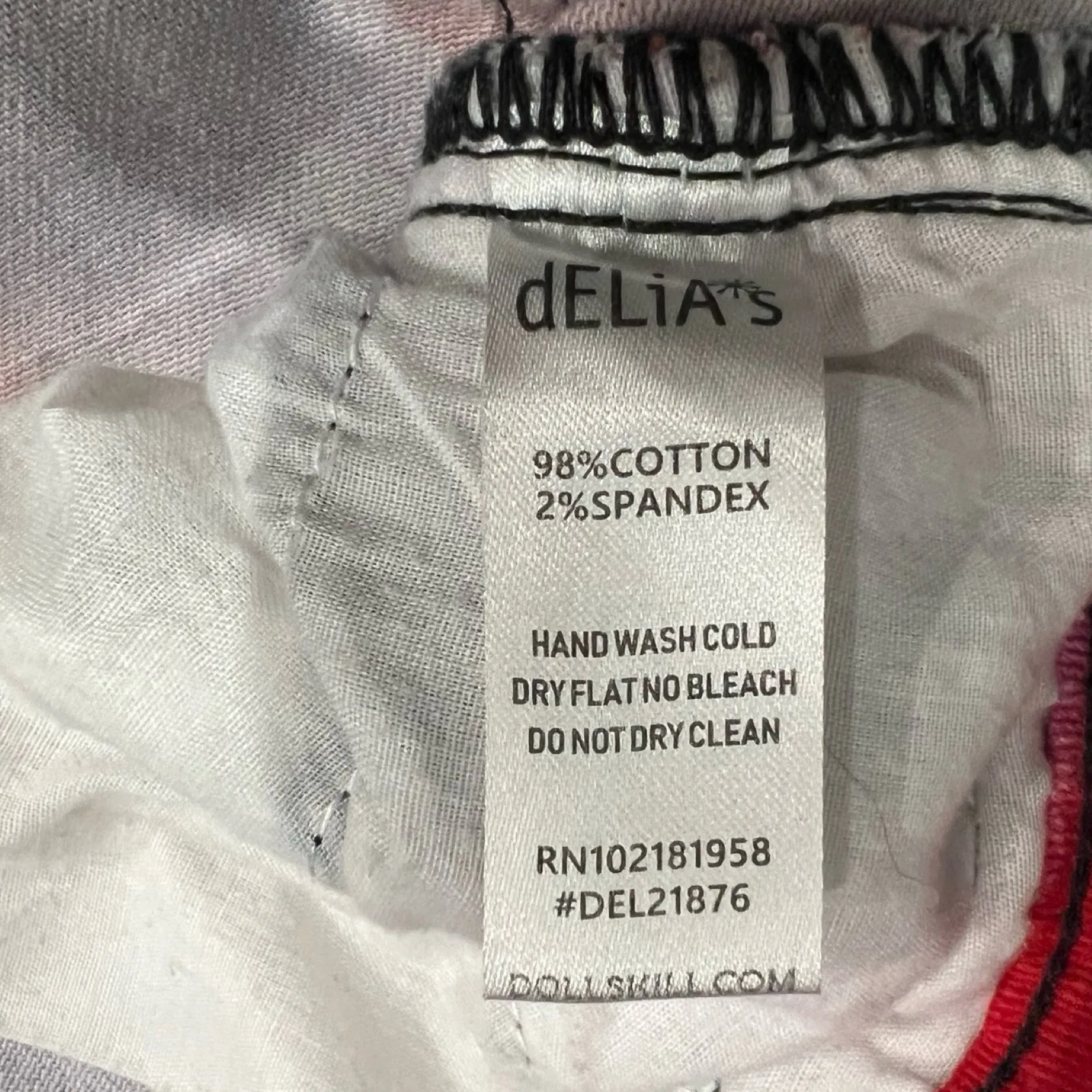 Delia's Dolls Kill Y2K Heart Low Rise Black Purple Red Pink Flare Jeans size XS - Image 8