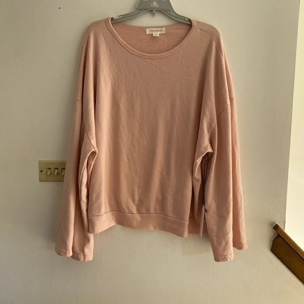 NWT Treasure & Bond pink sweatshirt L 50% cotton - Image 5