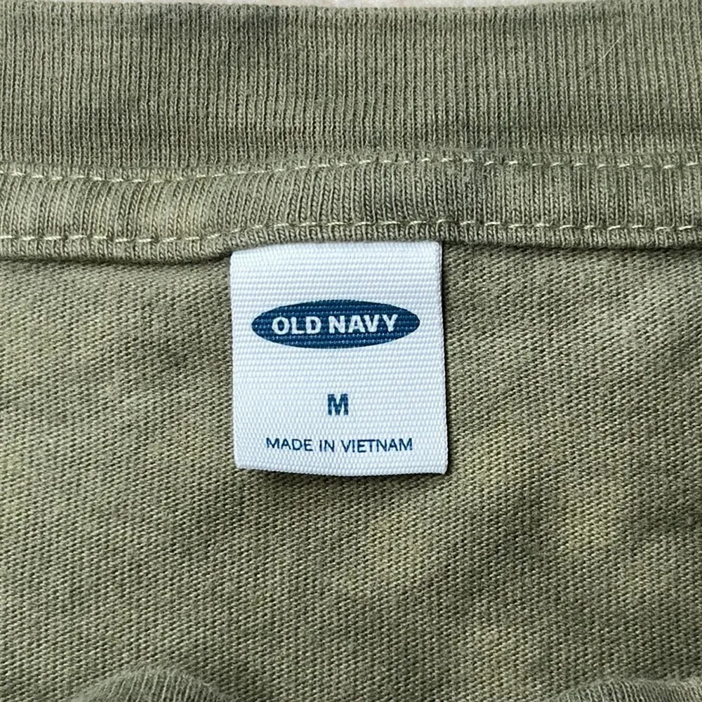 Old Navy: Olive Green Tie Dye Tee - Image 4