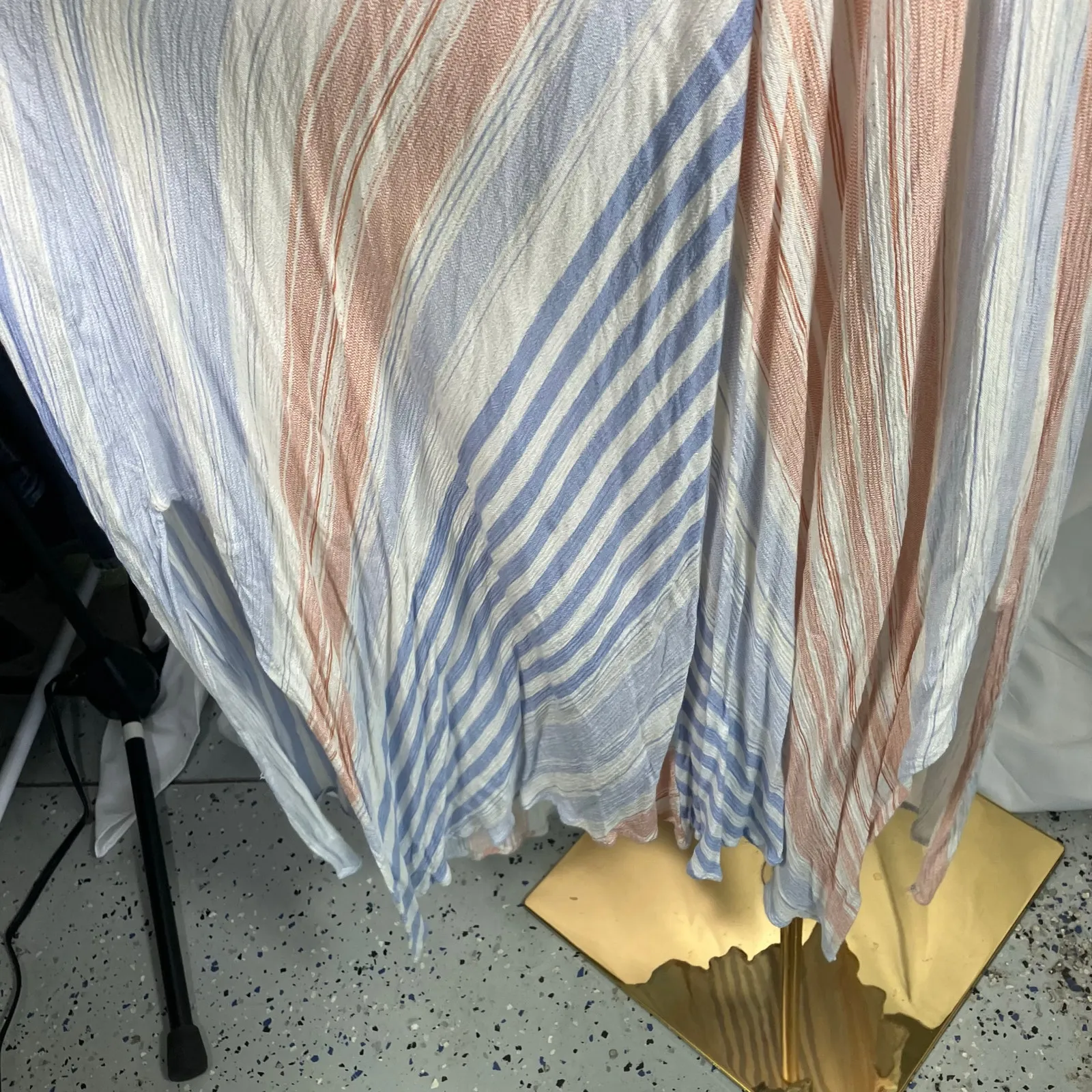 Cotton Candy LA Strapless Striped‎ Dress Womens Medium Beachy Coastal Rayon - Image 5