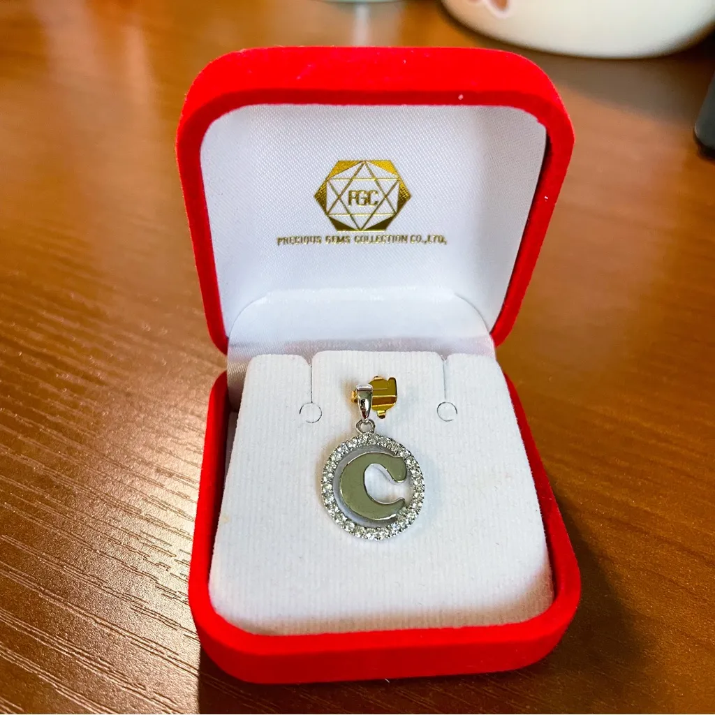 “C” Sterling Silver Necklace Pendant - Image 3