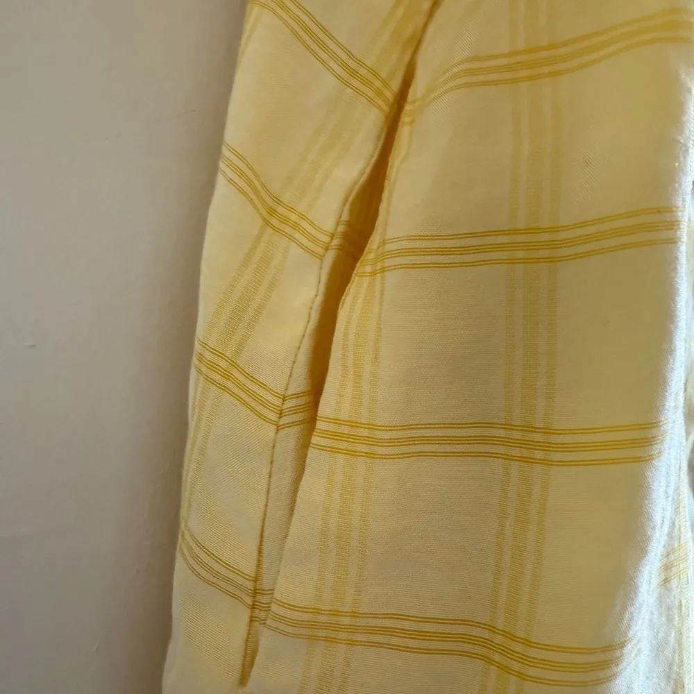 Capulet  Plaid romantic flounce Sleeve midi Dress Yellow haddie women S - Image 2