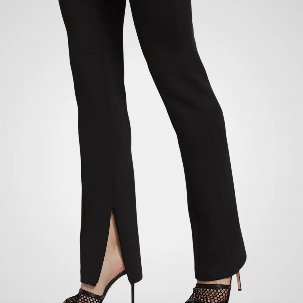 NWT Good American Good Waist High Rise Ankle Zip Scuba Pants Black Size Small - Image 3