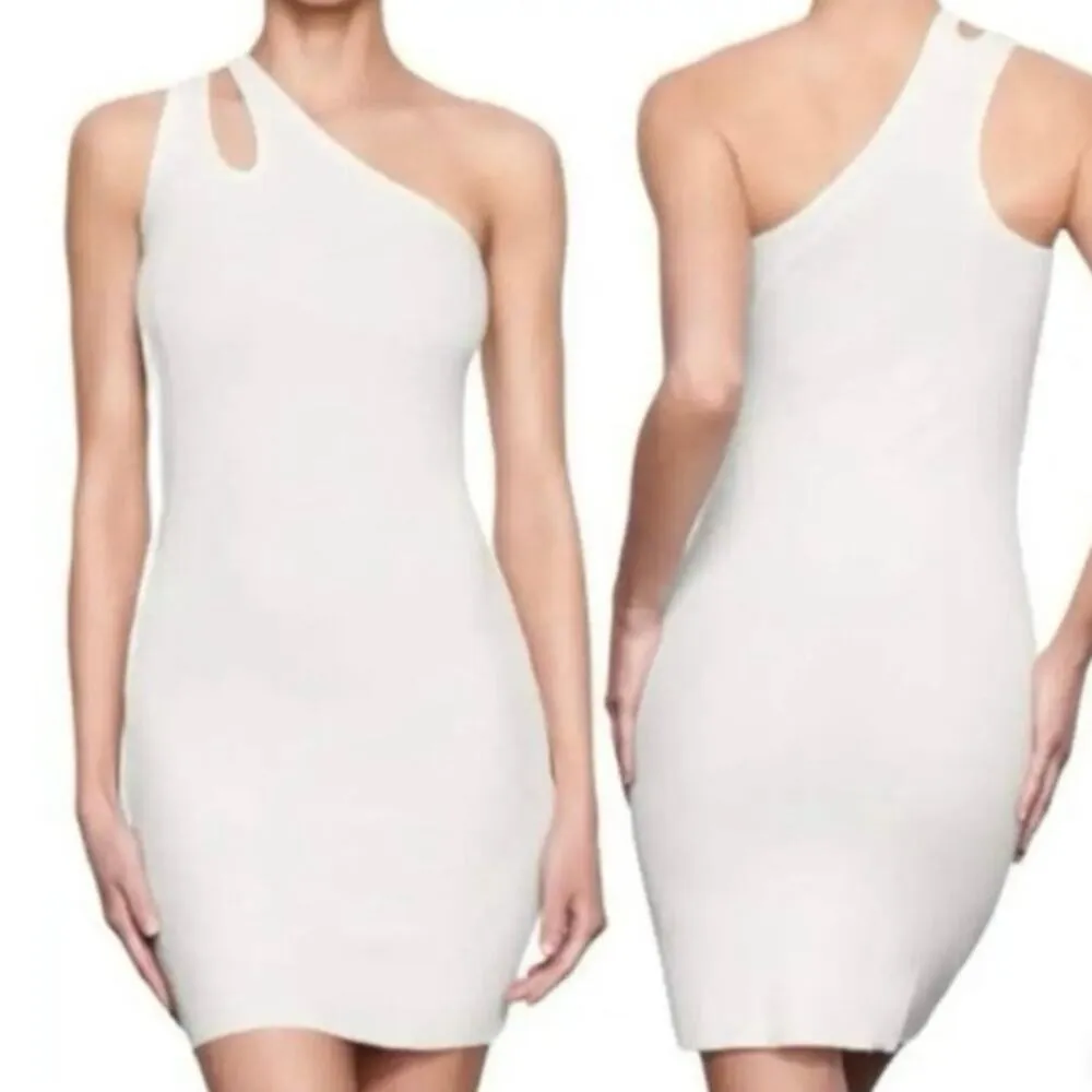 SKIMS Soft Lounge Cut Out One Shoulder Dress Marble NEW w/Tags Size S - Image 9