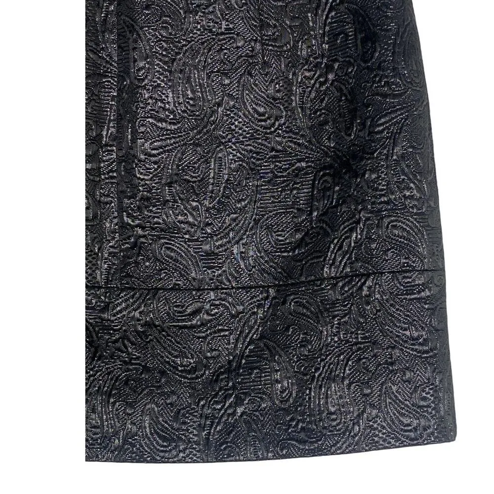 NWT J Crew Matelassé Origami Textured Metallic Lined Mini Skirt Zip Up 4 Grey - Image 10