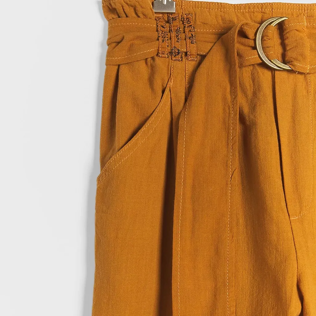 Anthropologie Straight Leg High Rise Malin Utility Pants with Tie Belt | S - Image 10