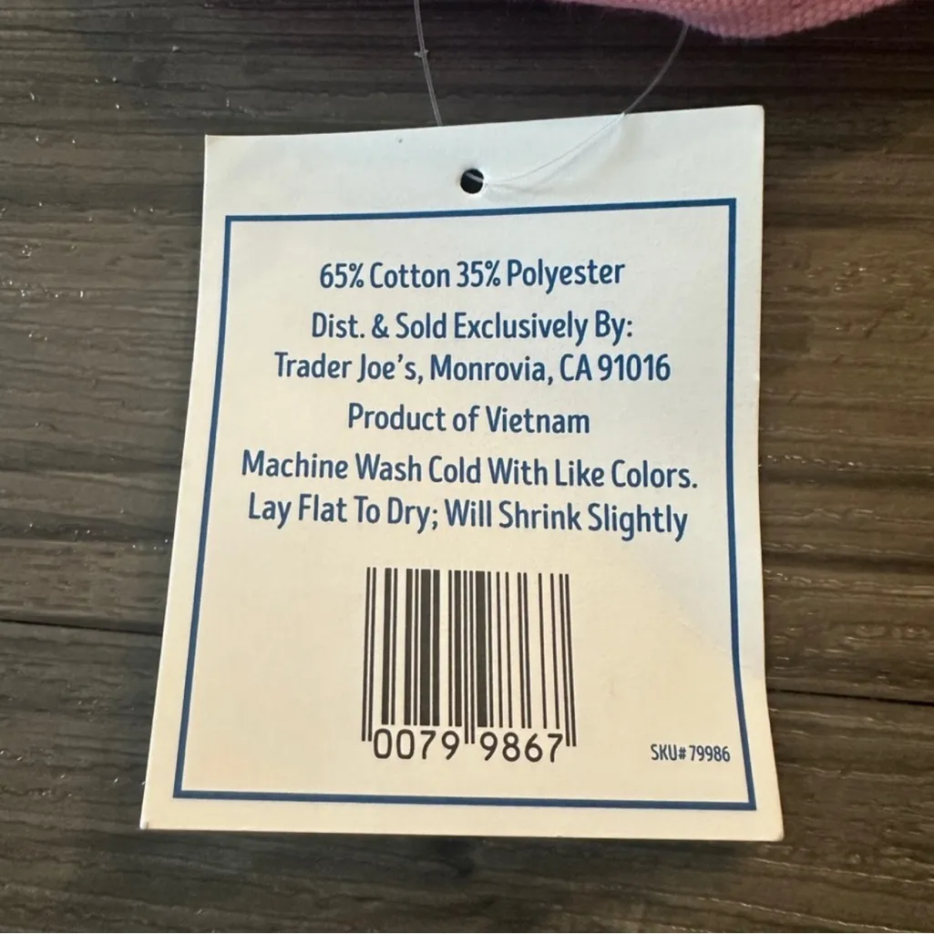 Viral Trader Joe’s Pink Canvas Bag mini NWT - Image 4