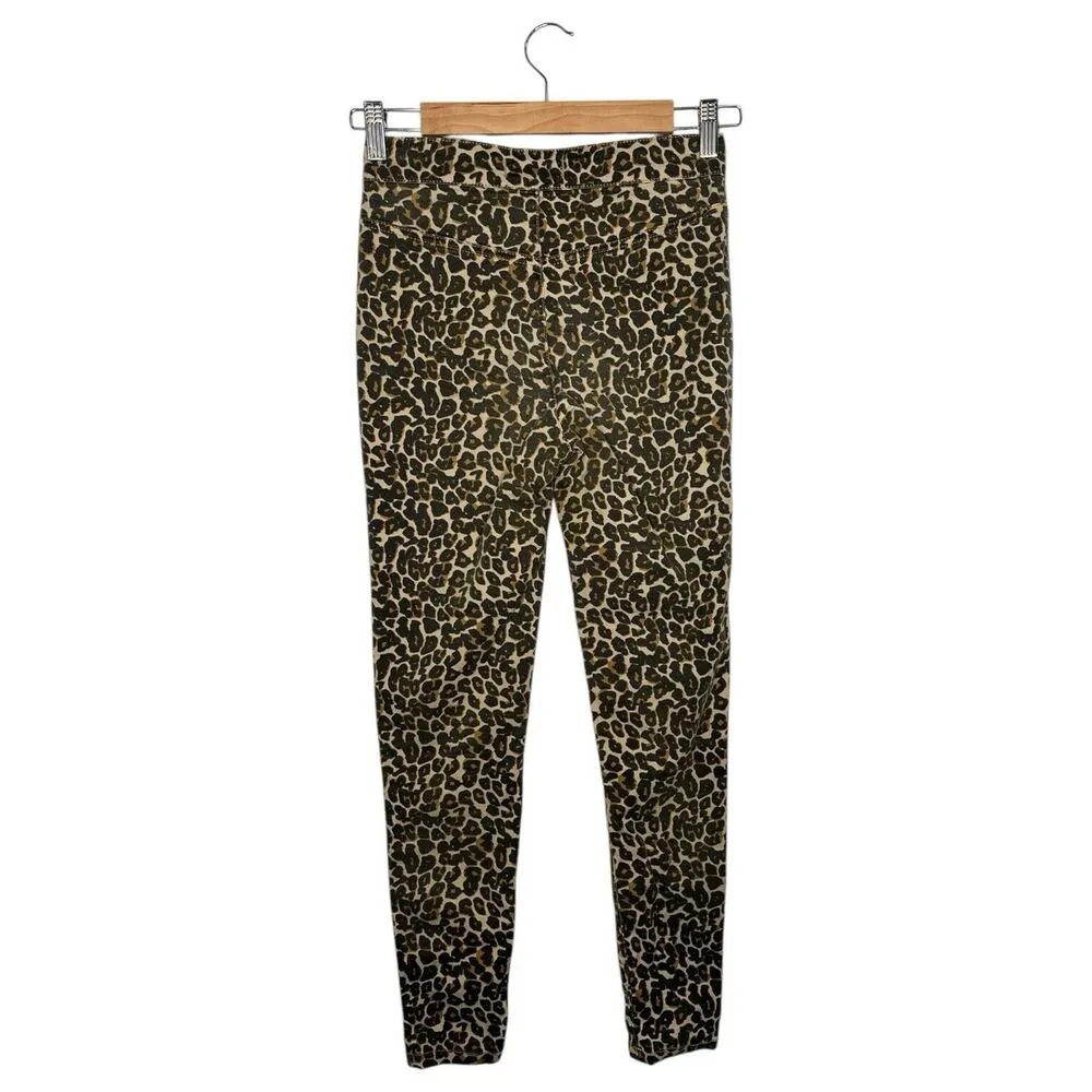 We The Free People Pants Womens 25 Brown Leopard Skinny Jeggings Wobwife - Image 2
