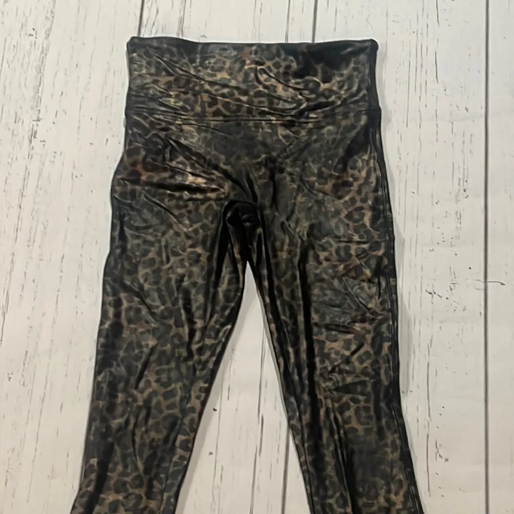 Spank faux leather leopard leggings - Image 3