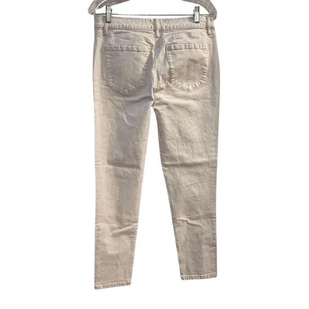 Lou & Grey Women's Slouchy Skinny Jeans White Size 28 Mid Rise Denim - Image 7