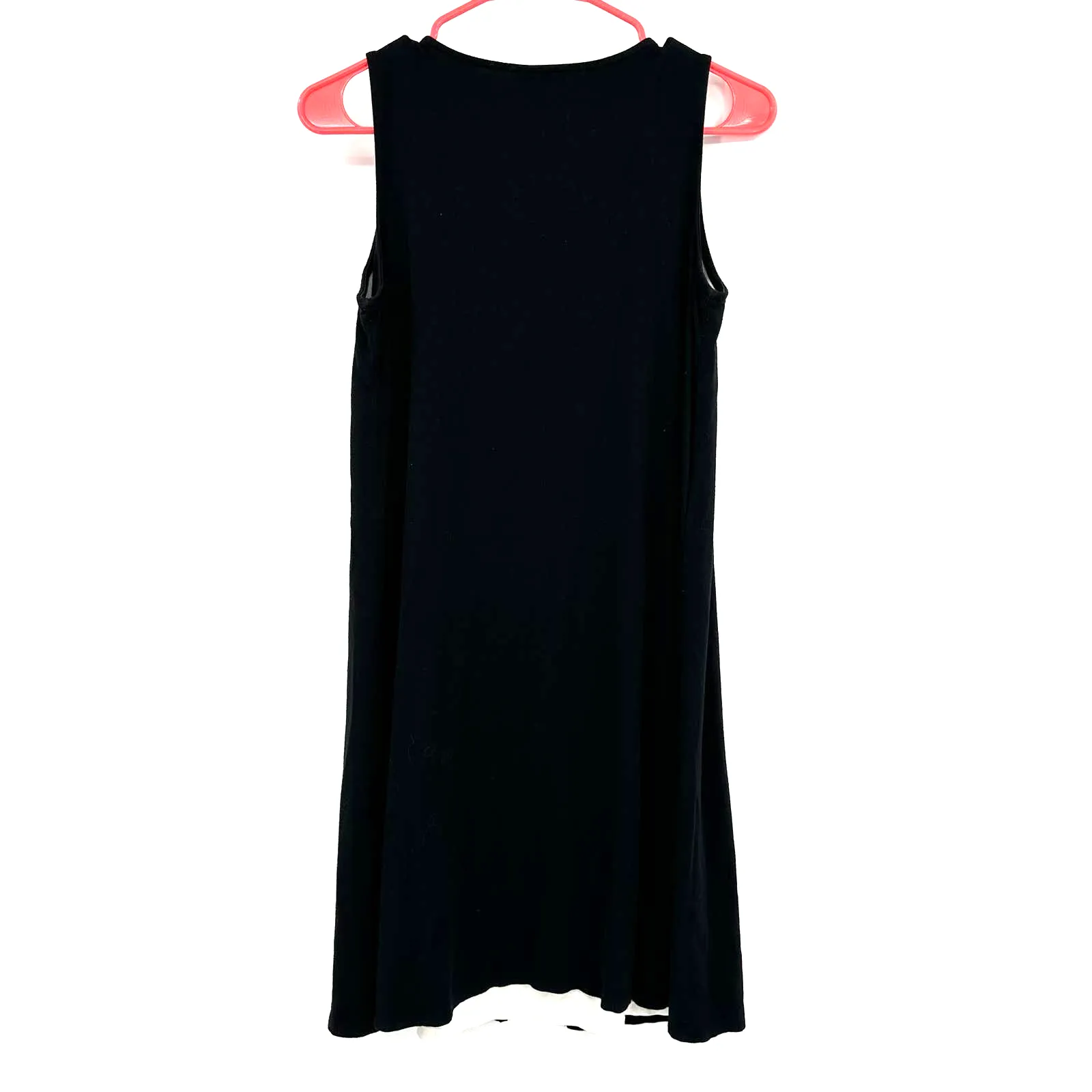 J Jill size XS wearever collection black sleeveless dress white layered front‎ - Image 2