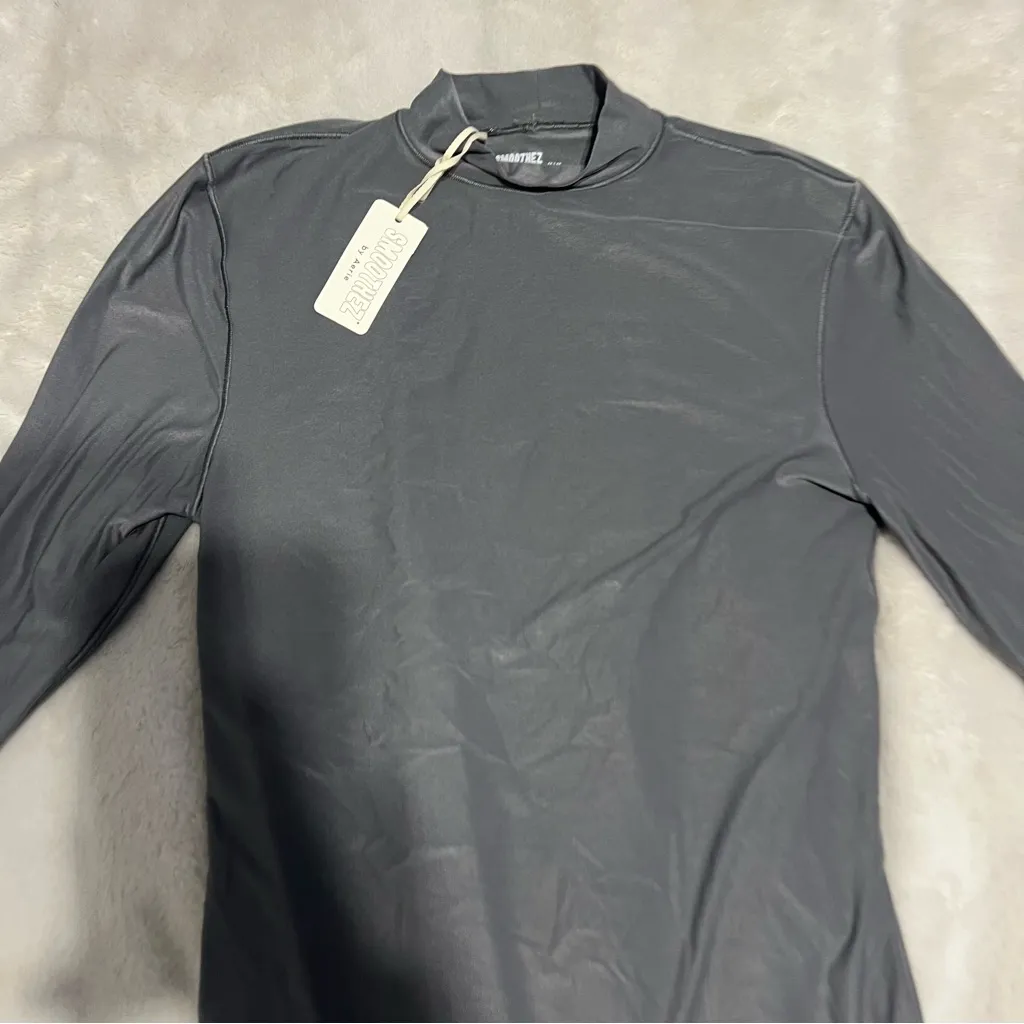 Aerie Gray Long Sleeve Bodysuit - Image 2