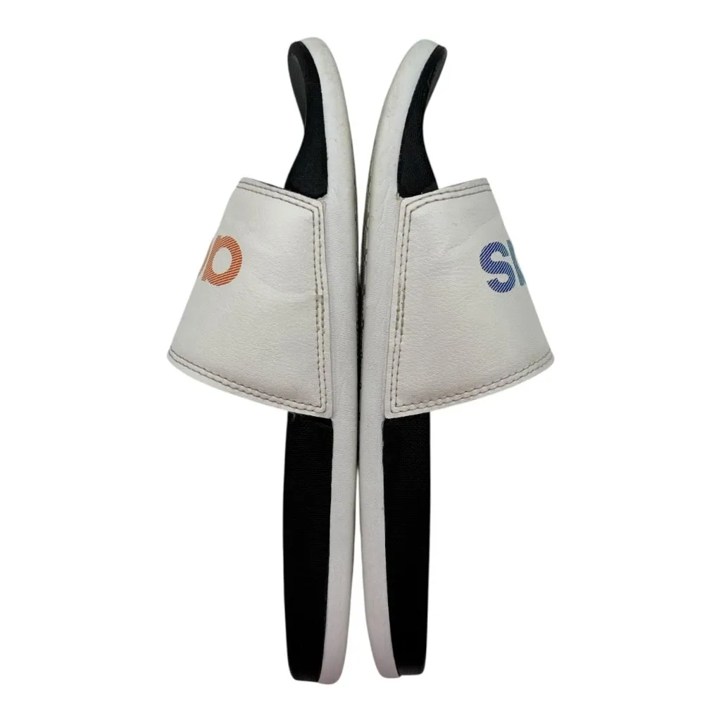 Adidas Adilette Size 6 White Rainbow Slides H02488 Flat Sandals Slippers Comfort - Image 7