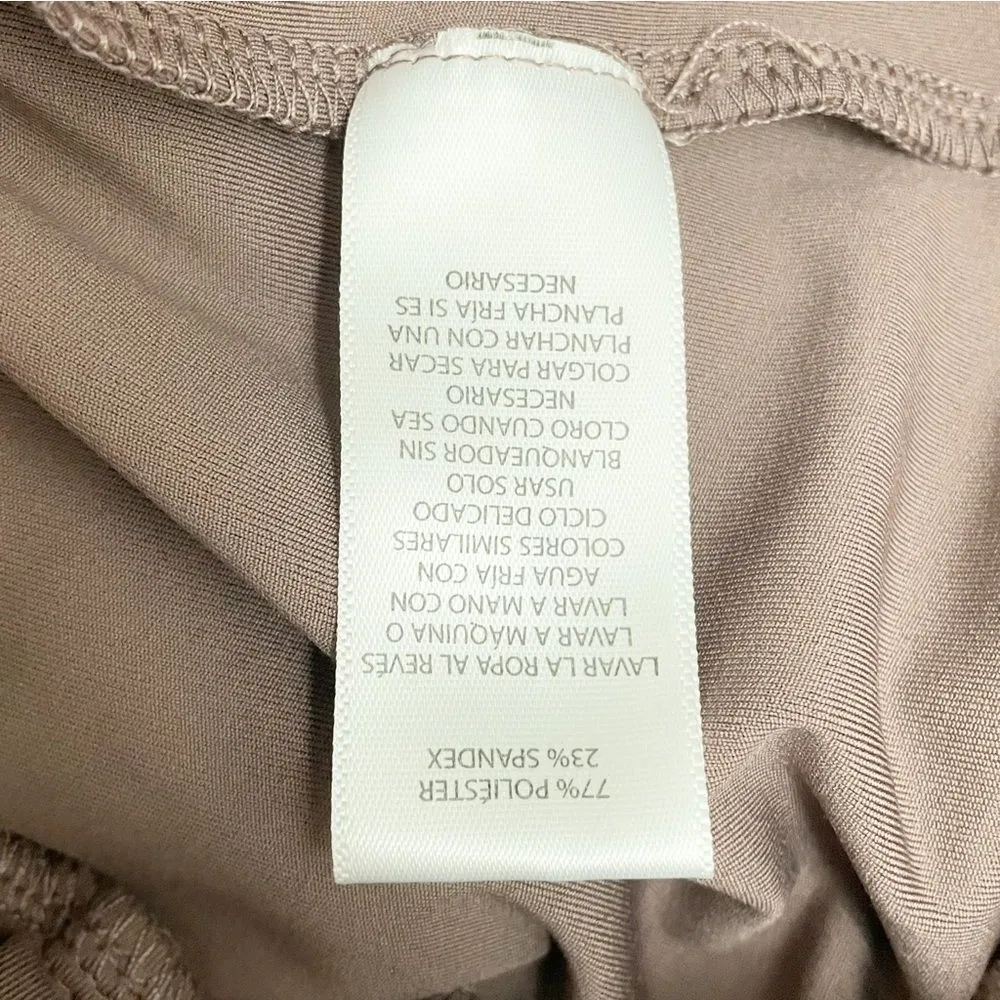 Joie Mocha Taupe Stretch Jersey Knit Pull On Wide Leg Dress Pants Womens Size XS - Image 9