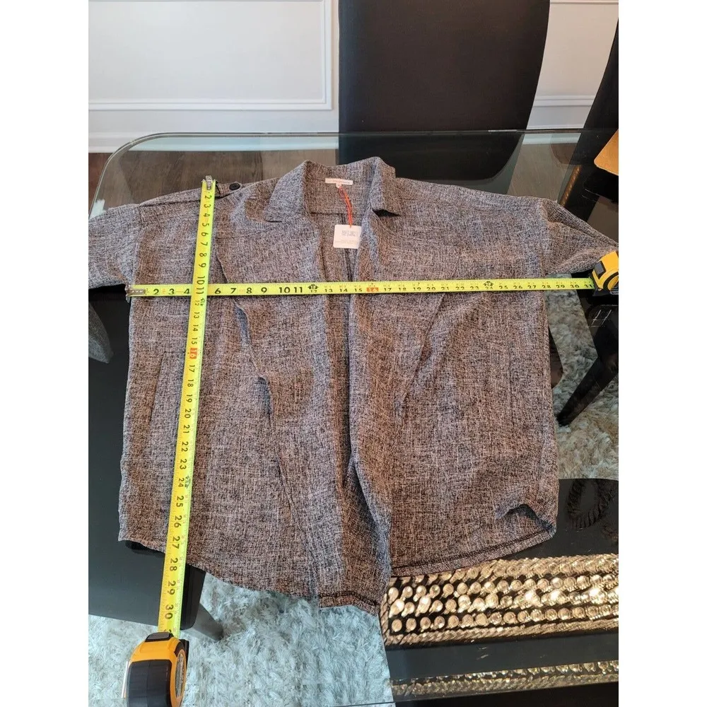 Orange Creek Women's Gray Polyester Long Sleeve Buttons Front Cardigan One Size - Image 11